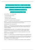 LIFE INSURANCE PRACTICE- EXAM GUIDE 2025 &vert;MOST COMMON QUESTIONS WITH CORRECTLY VERIFIED ANSWERS&vert;ALREADY A&plus; GRADED&vert;GUARANTEED PASS