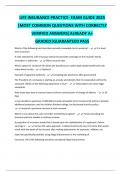 LIFE INSURANCE PRACTICE- EXAM GUIDE 2025 &vert;MOST COMMON QUESTIONS WITH CORRECTLY VERIFIED ANSWERS&vert;ALREADY A&plus; GRADED&vert;GUARANTEED PASS