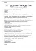 PHTY1023 Heat and Cold Therapy Exam with Correct Answers 2025