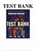 Test bank for Understanding Abnormal Behavior 10th Edition&comma; Sue&comma;All chapters complete
