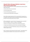 Chipotle Kitchen Manager Validation Latest Exam fully solved & updated 2025
