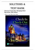 Combined&colon; Solutions & Test Bank - Check-in Check-Out&colon; Managing Hotel Operations 10th Edition by Vallen