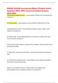 RHODE ISLAND Journeyman&sol;Master Plumber Exam&vert; Questions With 100&percnt; Correct & Verified Answers 2025&sol;2026
