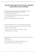 EPA SECTION 608 TYPE II EXAM 1 2024&sol;2025 QUESTIONS AND ANSWERS 
