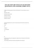 EPA SECTION 608 TYPE II EXAM 2024&sol;2025 QUESTIONS AND ANSWERS &lpar;APRIL-JULY&rpar;