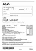 2024 AQA GCSE ENGLISH LANGUAGE PAPER 1