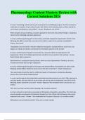 Pharmacology Content Mastery Review with Correct Solutions 2024&sol;2025