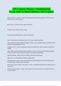 ATI Content Mastery Fundamentals Exam with Verified Solutions 2024&sol;2025 Update