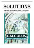 Solutions for Calculus and Its Applications, 2nd edition by Bittinger, All Chapters Covered