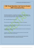 CRC Exam Questions And Answers &vert;Latest 2025 &vert; Guaranteed Pass