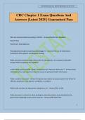 CRC Chapter 1 Exam Questions And Answers &vert;Latest 2025 &vert; Guaranteed Pass