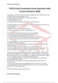 TICO Travel Counsellor Exam Question with Correct Answers 2025