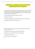 NURS 320 Gerontological Nursing  EXAM 2025 Questions and Answers Graded A&plus;