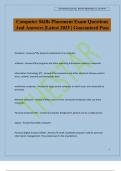 Computer Skills Placement Exam Questions And Answers &vert;Latest 2025 &vert; Guaranteed Pass