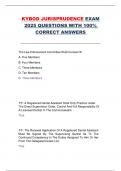 KYBOD JURISPRUDENCE EXAM  2025 QUESTIONS WITH 100&percnt;  CORRECT ANSWERS 