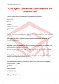 CISR Agency Operations Exam Questions and Answers 2025