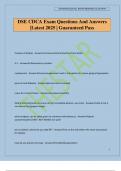 DSE CDCA Exam Questions And Answers &vert;Latest 2025 &vert; Guaranteed Pass
