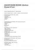 AGACNP BOARD REVIEW&colon; Infectious Disease & Fever NEWEST 2025&sol;2026 ACTUAL EXAM COMPLETE QUESTIONS AND CORRECT DETAILED ANSWERS &lpar;VERIFIED ANSWERS&rpar; &vert;ALREADY GRADED A&plus;&vert;&vert;BRAND NEW&excl;&excl;
