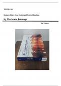 Test Bank - Business Ethics: Case Studies and Selected Readings 10th Edition by Marianne Jennings, All Chapters Included