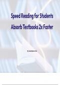 Speed Reading for Students Absorb Textbooks 2x Faster