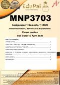 MNP3703 Assignment 1 &lpar;COMPLETE ANSWERS&rpar; Semester 1 2025  - DUE 10 April 2025