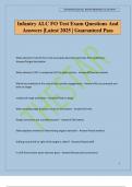 Infantry ALC FO Test Exam Questions And Answers &vert;Latest 2025 &vert; Guaranteed Pass