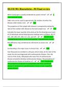 HLTH 501 Biostatistics -50 Final review Questions With Correct Verified Answers