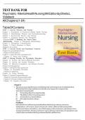 Psychiatric Mental Health Nursing&comma; 9th Edition by Sheila L&period; Videbeck&comma; 9781975184773 -Test Bank