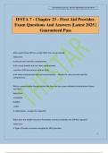 IFSTA 7 - Chapter 23 - First Aid Provider&period; Exam Questions And Answers &vert;Latest 2025 &vert; Guaranteed Pass