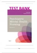  TEST BANK FOR PSYCHIATRIC MENTAL HEALTH NURSING&comma; 5TH EDITION BY FORTINASH 2025 GRADED A&plus;