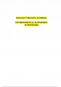 Solution Manual for Environmental Economics&comma; An Introduction
