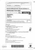 PACKAGE-&colon;&colon;2024 Pearson Edexcel Level 1&sol;Level 2 GCSE &lpar;9&ndash;1&rpar; Statistics&vert; QUESTION PAPER WITH FINAL MARKING SCHEME 100&percnt; VERIFIED 