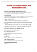 BU398 - Final Review Exam With Accurate Solutions 