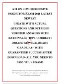 ATI RN COMPREHENSIVE PREDICTOR EXAM 2025 LATEST NEWEST UPDATE WITH ACTUAL QUESTIONS AND DETAILED VERIFIED ANSWERS WITH RATIONALES (100% CORRECT) //BRAND NEW!! /ALREADY GRADED A+ WITH GUARANTEED SUCCESS AFTER DOWNLOAD (ALL YOU NEED TO PASS YOUR EXAMS