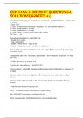 CBP EXAM 3 CORRECT QUESTIONS & SOLUTIONS&lpar;GRADED A&plus;&rpar;