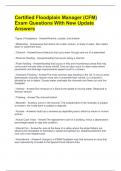 Certified Floodplain Manager &lpar;CFM&rpar; Exam Questions With New Update Answers