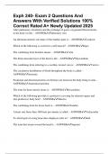Exph 240- Exam 2 Questions And Answers With Verified Solutions 100&percnt; Correct Rated A&plus; Newly Updated 2025