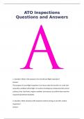 ATO Inspections Questions and Answers Rated A&plus;