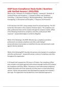 CCEP Exam &lpar;Compliance&rpar; Study Guide &vert; Questions with Verified Answers &vert; 2025&sol;2026
