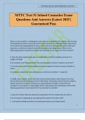 MTTC Test 51 School Counselor Exam Questions And Answers &vert;Latest 2025 &vert; Guaranteed Pass