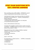 CPHIT EXAM QUESTIONS WITH 100&percnt; VERIFIED ANSWERS
