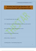 Security level 3 Exam Questions And Answers &vert;Latest 2025 &vert; Guaranteed Pass