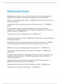 CNA Kansas Exam  2025 Questions with Correct Answers&vert; New Version with complete solutions