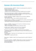 Kansas Life Insurance Exam Questions and Answers&vert;2025 Update&vert;100&percnt; Correct