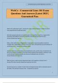 WebCe - Commercial Lines 101 Exam Questions And Answers &vert;Latest 2025 &vert; Guaranteed Pass