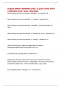 PUBLIX BAKERY MANAGER TEST 2 QUESTIONS WITH COMPLETE SOLUTIONS 2025&sol;2026