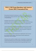 WGU C105 Exam Questions And Answers &vert;Latest 2025 &vert; Guaranteed Pass