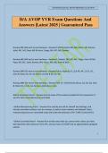 D&sol;A AVOP YVR Exam Questions And Answers &vert;Latest 2025 &vert; Guaranteed Pass