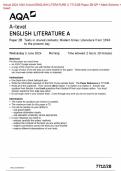 Actual 2024 AQA A-level ENGLISH LITERATURE A 7712&sol;2B Paper 2B QP &plus; Mark Scheme &plus; Insert