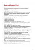 Data and Society Final Exam 2025&sol;2026 Questions With Verified Solutions&period;